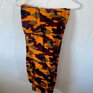 camo high waisted joggers